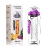 Fruit Infuser Water Bottle 32OZ Juice Shaker Sport with Flip Top Lid