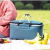 Large Picnic Basket Insulated Foldable Cooler Bag for Camping Picnic Travel