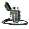 1pc Waterproof Windproof Lighter USB Rechargeable Dual Arc Lighter