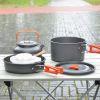 Outdoor portable 2-3 person camping stove cover pot picnic cooker non stick