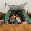 Foldable Waterproof Tent for 4-5 People with 2 Mosquito Nets