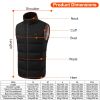 Heated Vest with 23 Heating Zones and 3 Heat Levels for Winter Sports