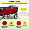 Collapsible Wagon Cart Folding Wagon Cart 176 lbs Load Beach Wagon OverSized