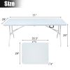 Portable 6ft Folding Plastic Table for Camping, Picnics, Parties, and Dining