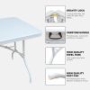 Portable 6ft Folding Plastic Table for Camping, Picnics, Parties, and Dining