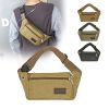 1pc Unisex Multifunctional Canvas Waist Bag Fanny Pack for Outdoor Activities