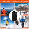 Heated Vest with 23 Heating Zones and 3 Heat Levels for Winter Sports