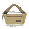1pc Unisex Multifunctional Canvas Waist Bag Fanny Pack for Outdoor Activities
