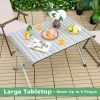 Portable Aluminum Camping Table with Carrying Bag for 4-6 People