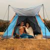 Foldable Waterproof Tent for 4-5 People with 2 Mosquito Nets
