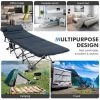 Travel Folding Retractable Camping Cot with Mattress and Carry Bag