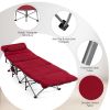Travel Folding Retractable Camping Cot with Mattress and Carry Bag