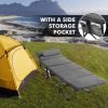 Travel Folding Retractable Camping Cot with Mattress and Carry Bag