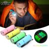Glow In Dark Flashlight Rubber Coated Mini 9 LED Flashlight Portable Handy