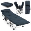 Travel Folding Retractable Camping Cot with Mattress and Carry Bag