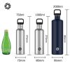 2L Stainless Steel Water Bottle, Single Wall 