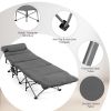 Travel Folding Retractable Camping Cot with Mattress and Carry Bag