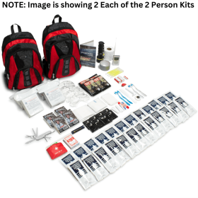 The Essentials Complete 72-Hour Kit - 2 Person (Color: Red)