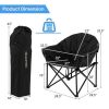 Padded Folding Moon Chair with Carrying Bag for Camping
