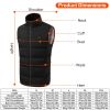 Heated Vest with 23 Heating Zones and 3 Heat Levels for Winter Sports