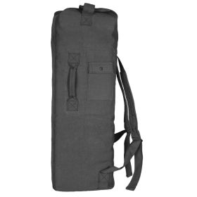 Heavy-Duty Two-Strap Duffle Bag for Travel and Outdoor Adventures (Color: Black)