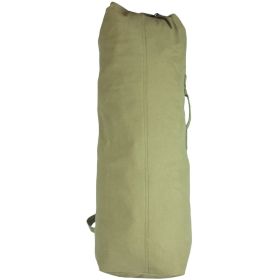 Heavy-Duty Two-Strap Duffle Bag for Travel and Outdoor Adventures (Color: Olive Drab)