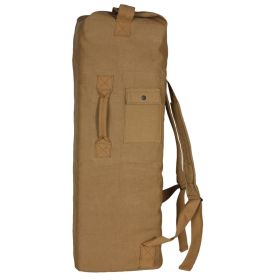 Heavy-Duty Two-Strap Duffle Bag for Travel and Outdoor Adventures (Color: Coyote Brown)